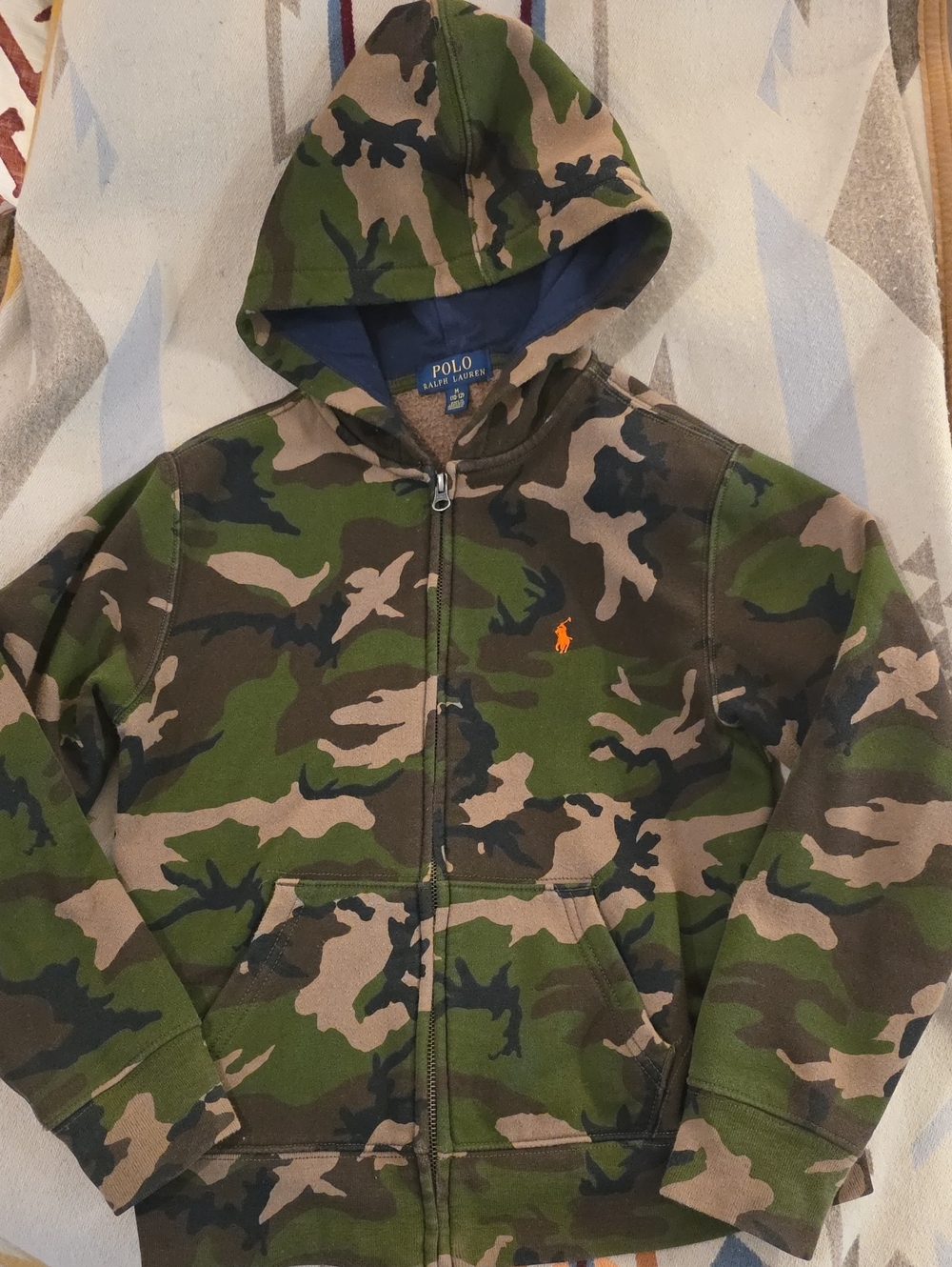 Polo Brand Boys' Camo Zip Hoodie